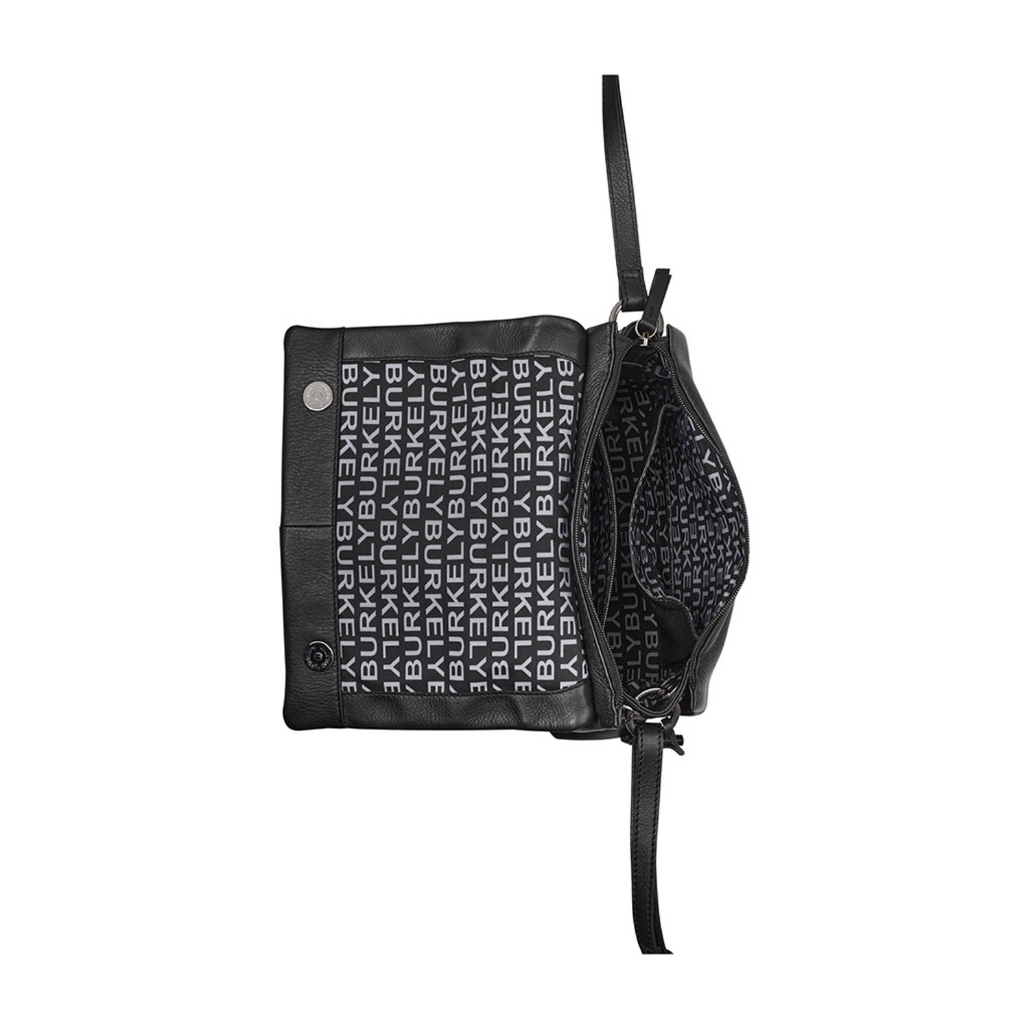 BURKELY leren crossbody tas Radiant Raeven zwart
