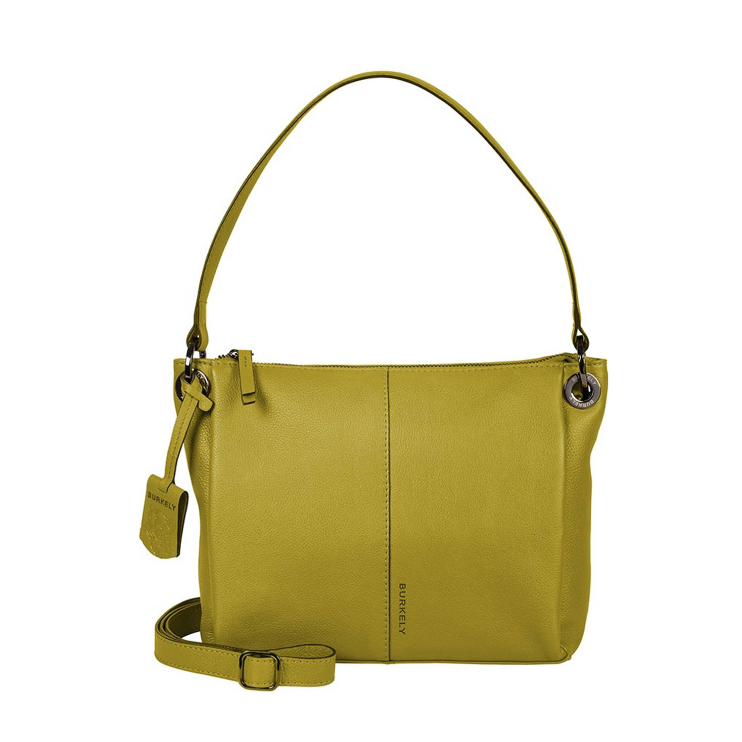 BURKELY leren schoudertas Radiant Raeven groen