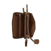 thumbnail: BURKELY leren mini crossbody tas Natural Norah cognac