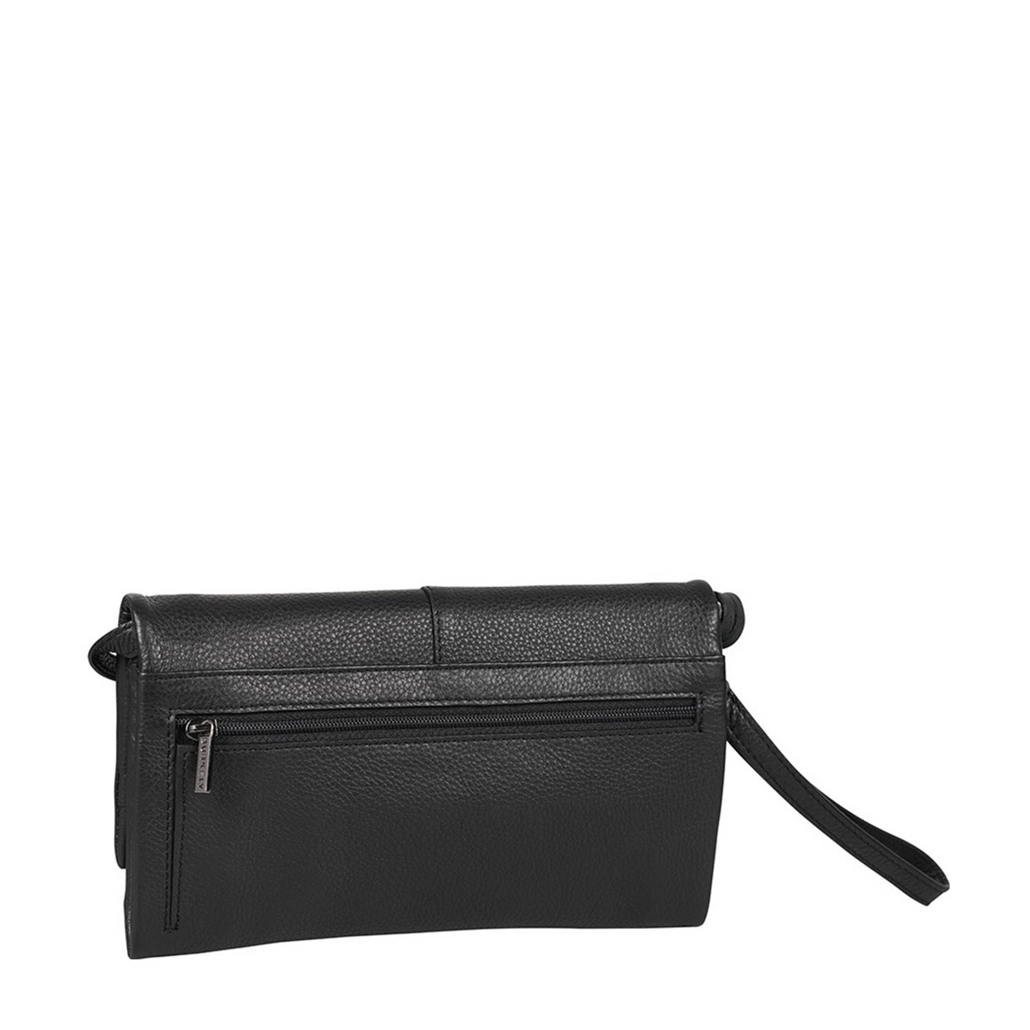 BURKELY leren mini crossbody tas Radiant Raeven zwart