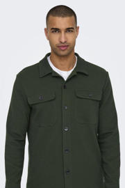 thumbnail: ONLY & SONS regular overshirt donkergroen