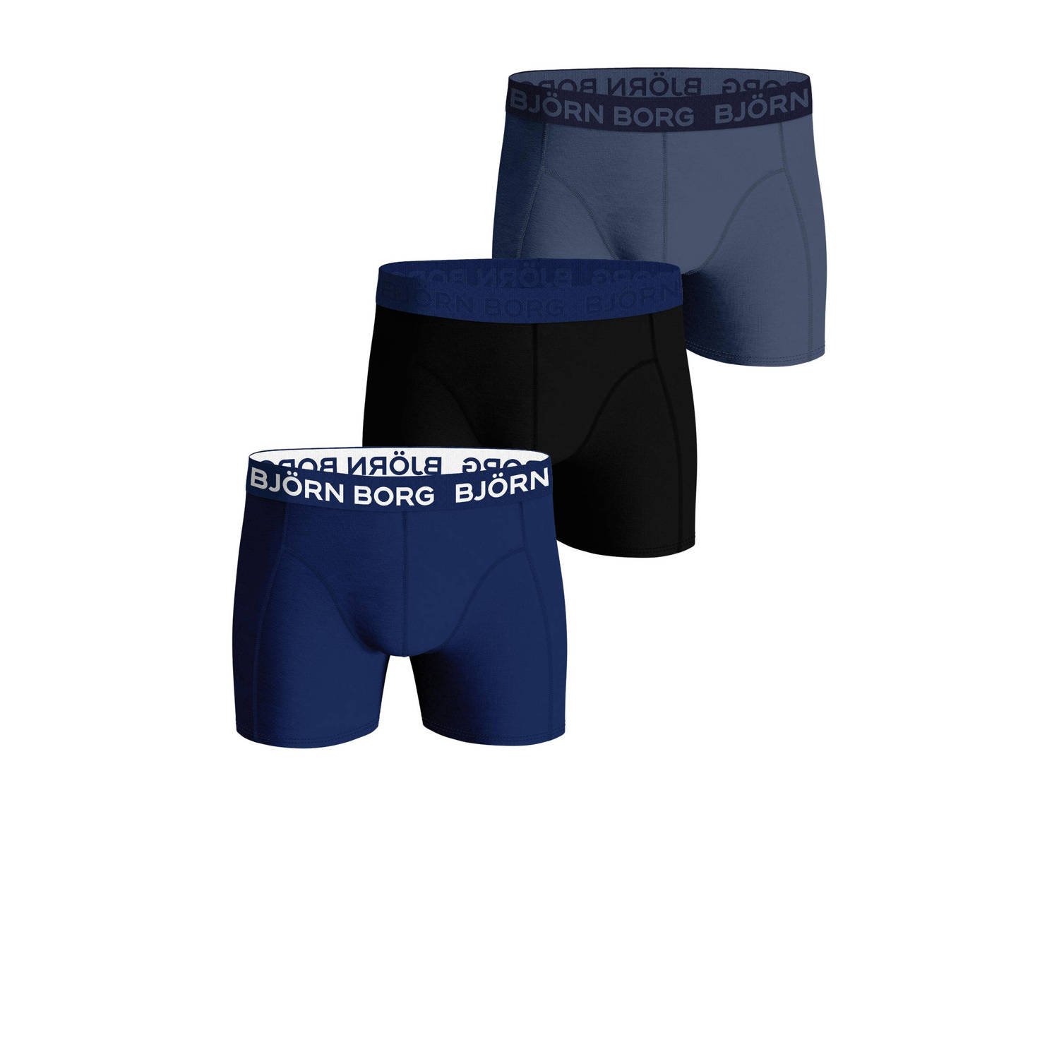 Björn Borg boxershort CORE set van 3 donkerblauw blauw