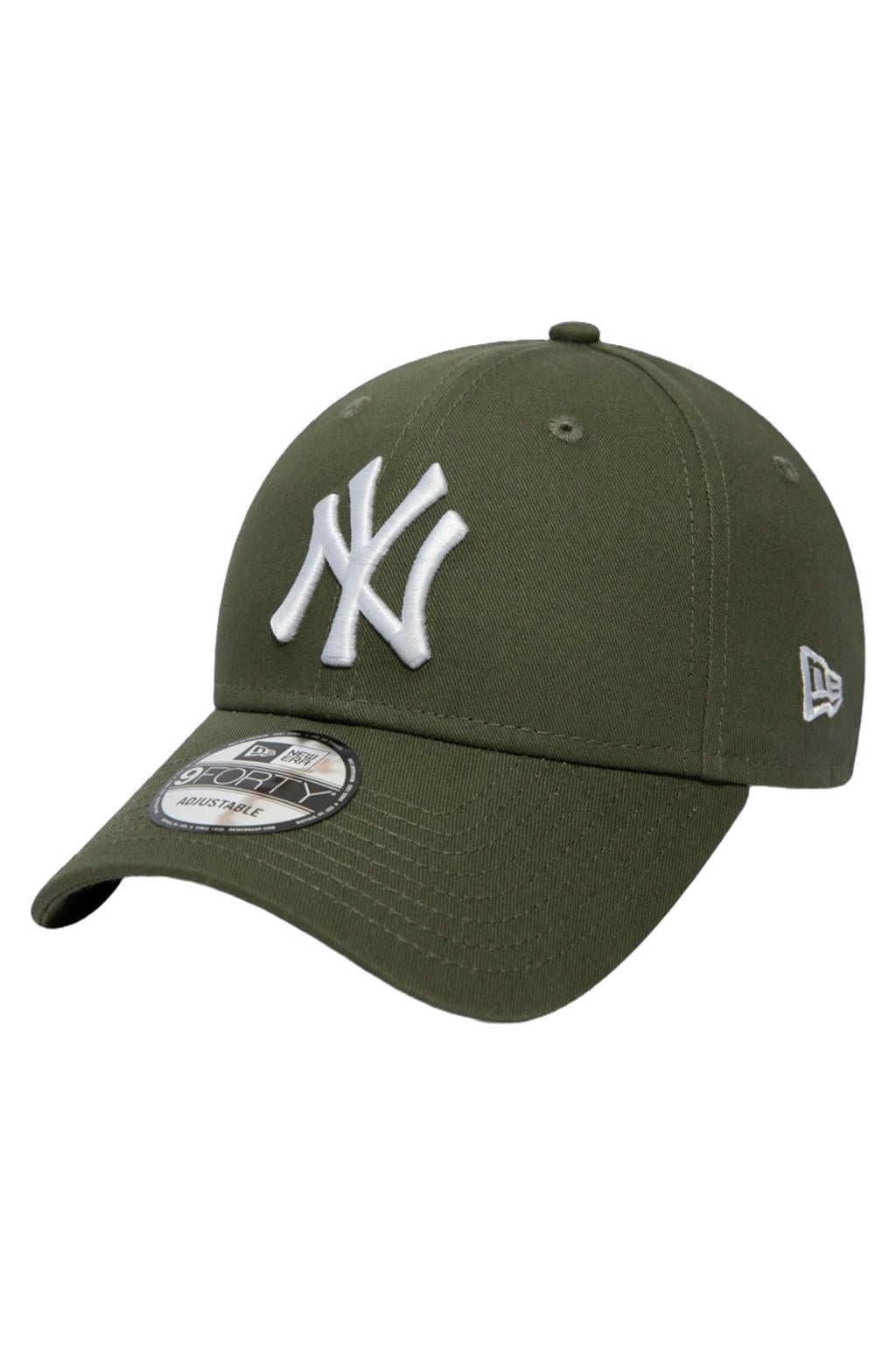 New Era Junior pet 9Forty NY olijfgroen/wit