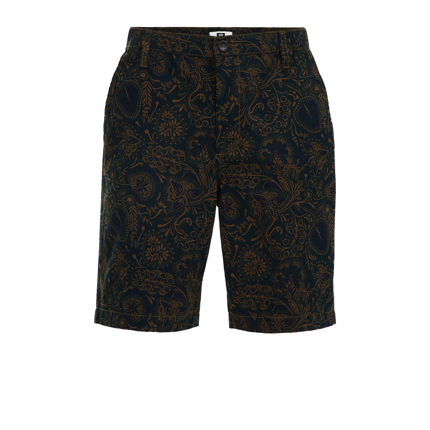 WE Fashion relaxed short met all over print dark treetop