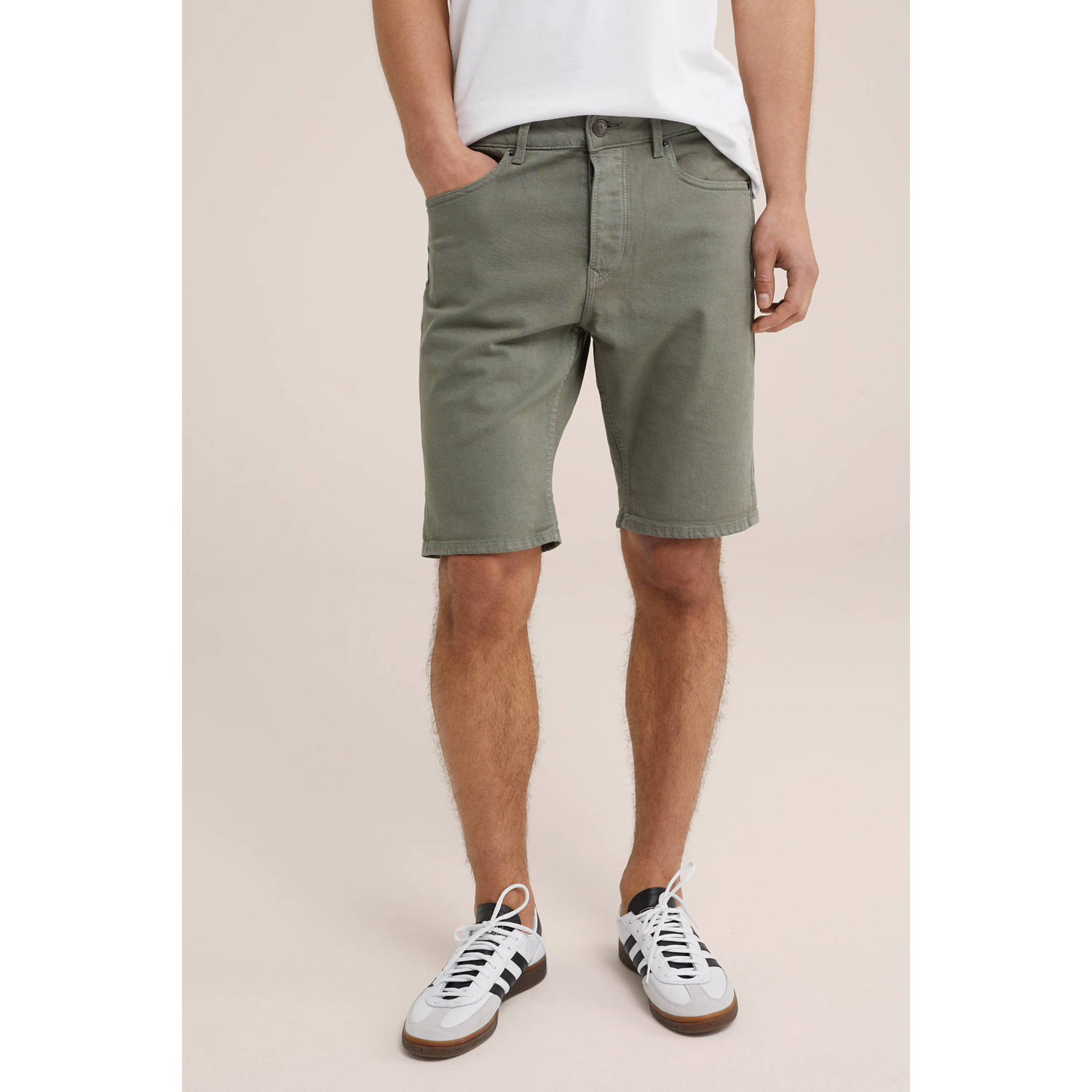 WE Fashion Blue Ridge regular fit short thyme