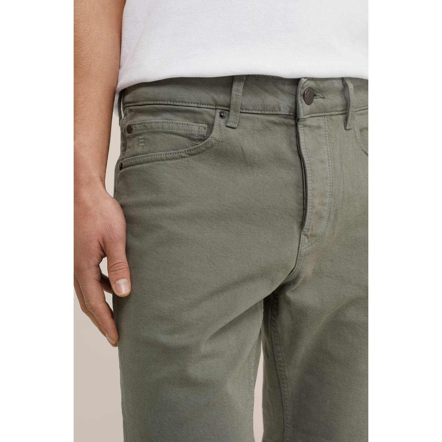 WE Fashion Blue Ridge regular fit short thyme