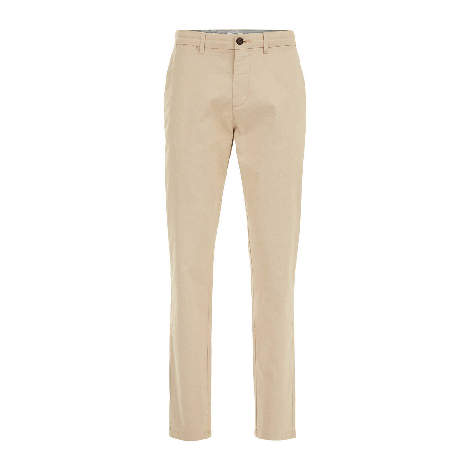 WE Fashion slim fit chino sand