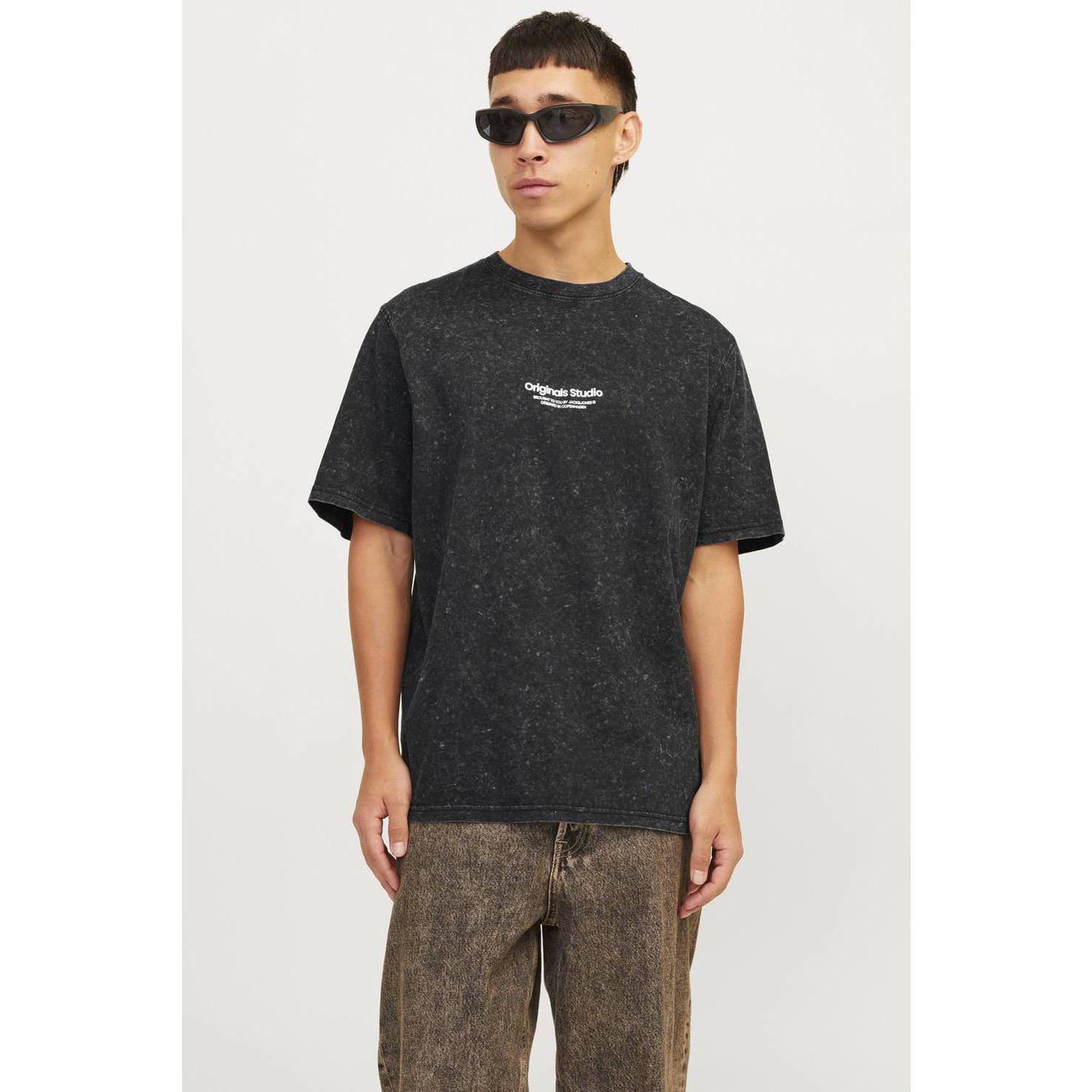 JACK & JONES ORIGINALS T-shirt JORVESTERBRO met printopdruk black