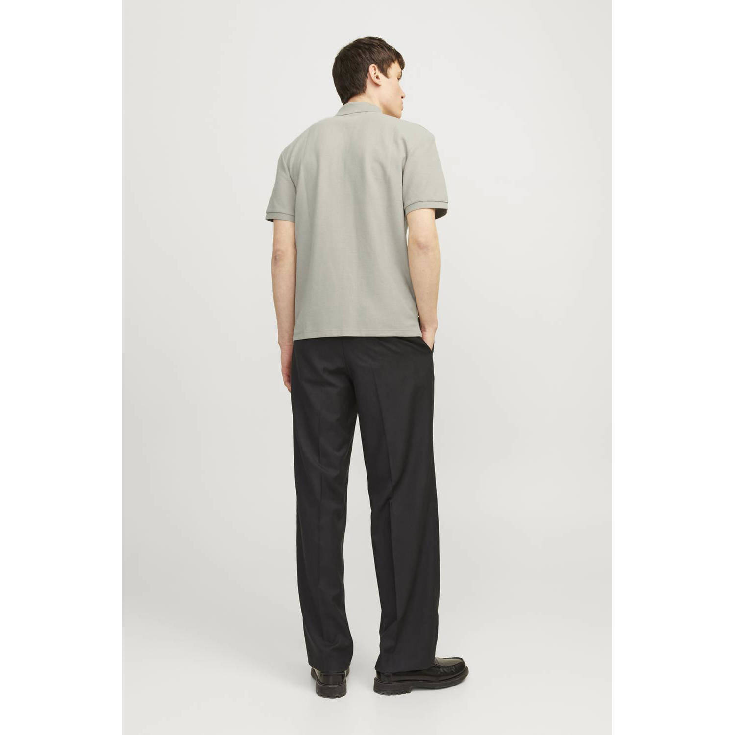 JACK & JONES PREMIUM polo JPRCCJOHNNY met logo abbey stone