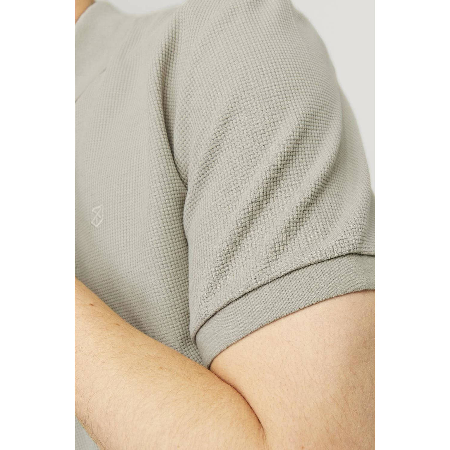 JACK & JONES PREMIUM polo JPRCCJOHNNY met logo abbey stone