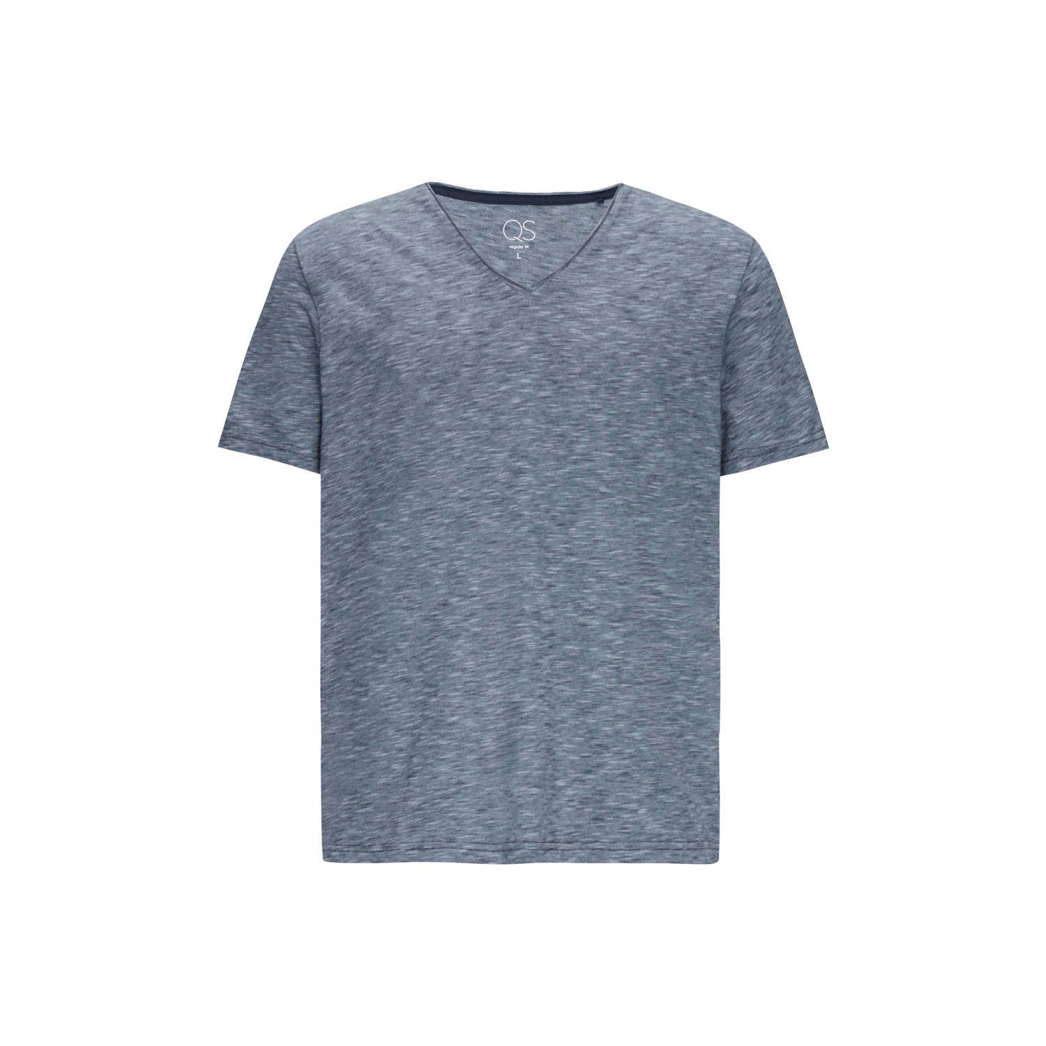 Q S by s.Oliver regular fit T-shirt donkerblauw