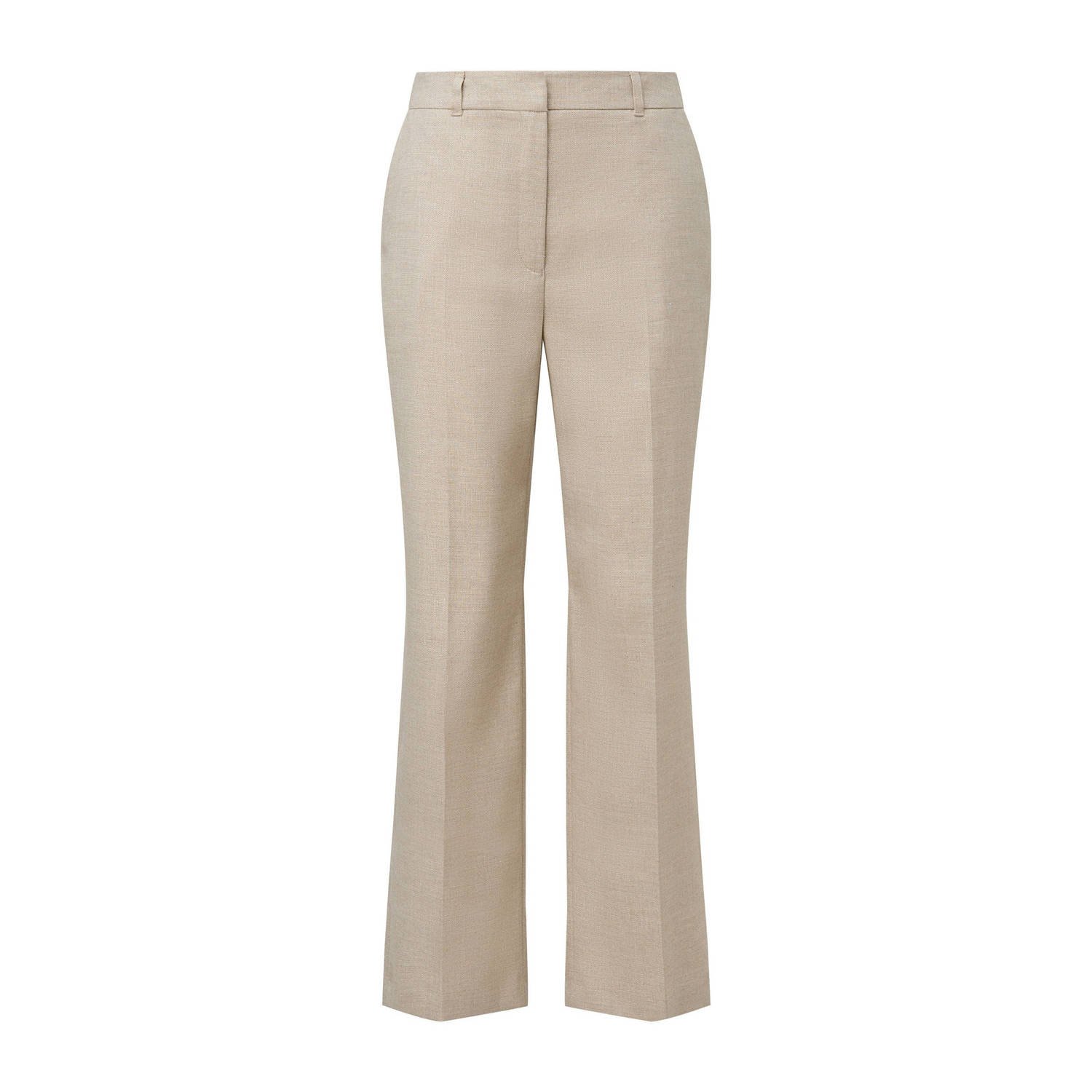 S.Oliver BLACK LABEL high waist straight fit pantalon beige lichtbruin