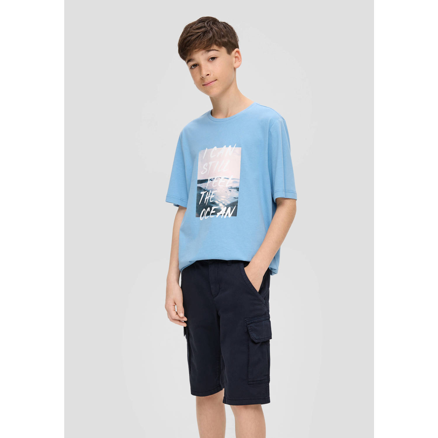 s.Oliver cargo short donkerblauw