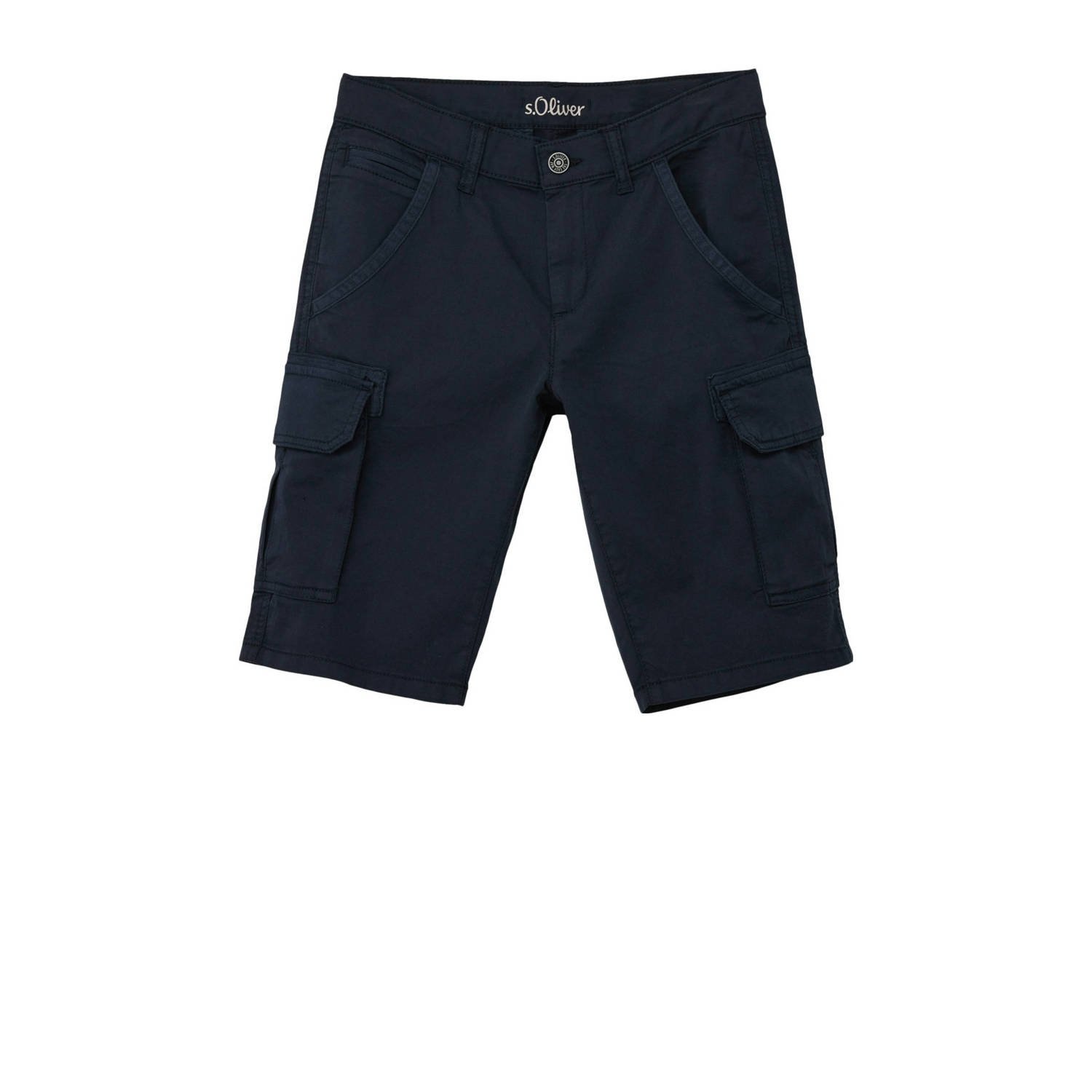 S.Oliver cargo short donkerblauw Korte broek Jongens Stretchkatoen Effen 134