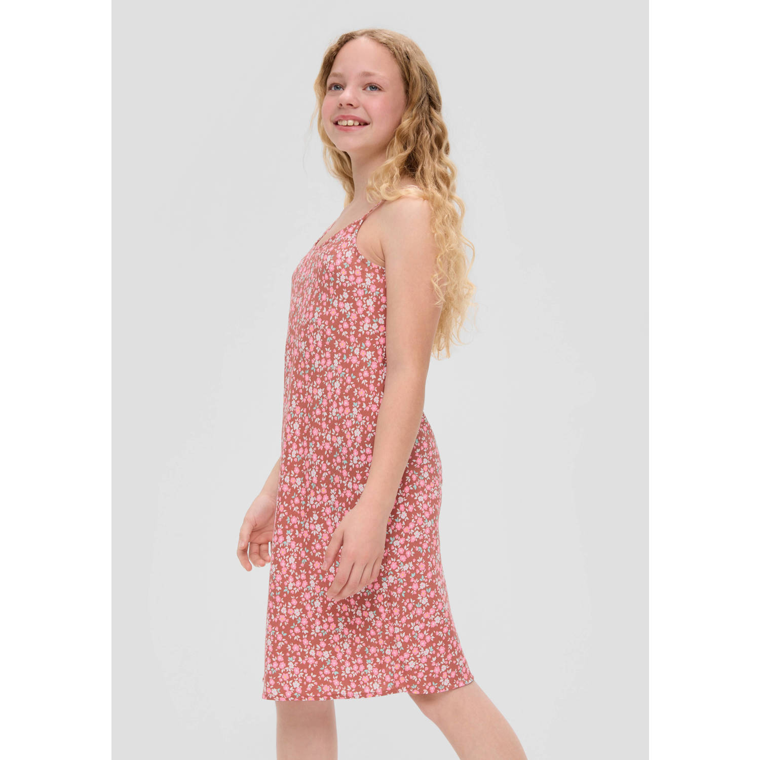 s.Oliver gebloemde jurk rood multi