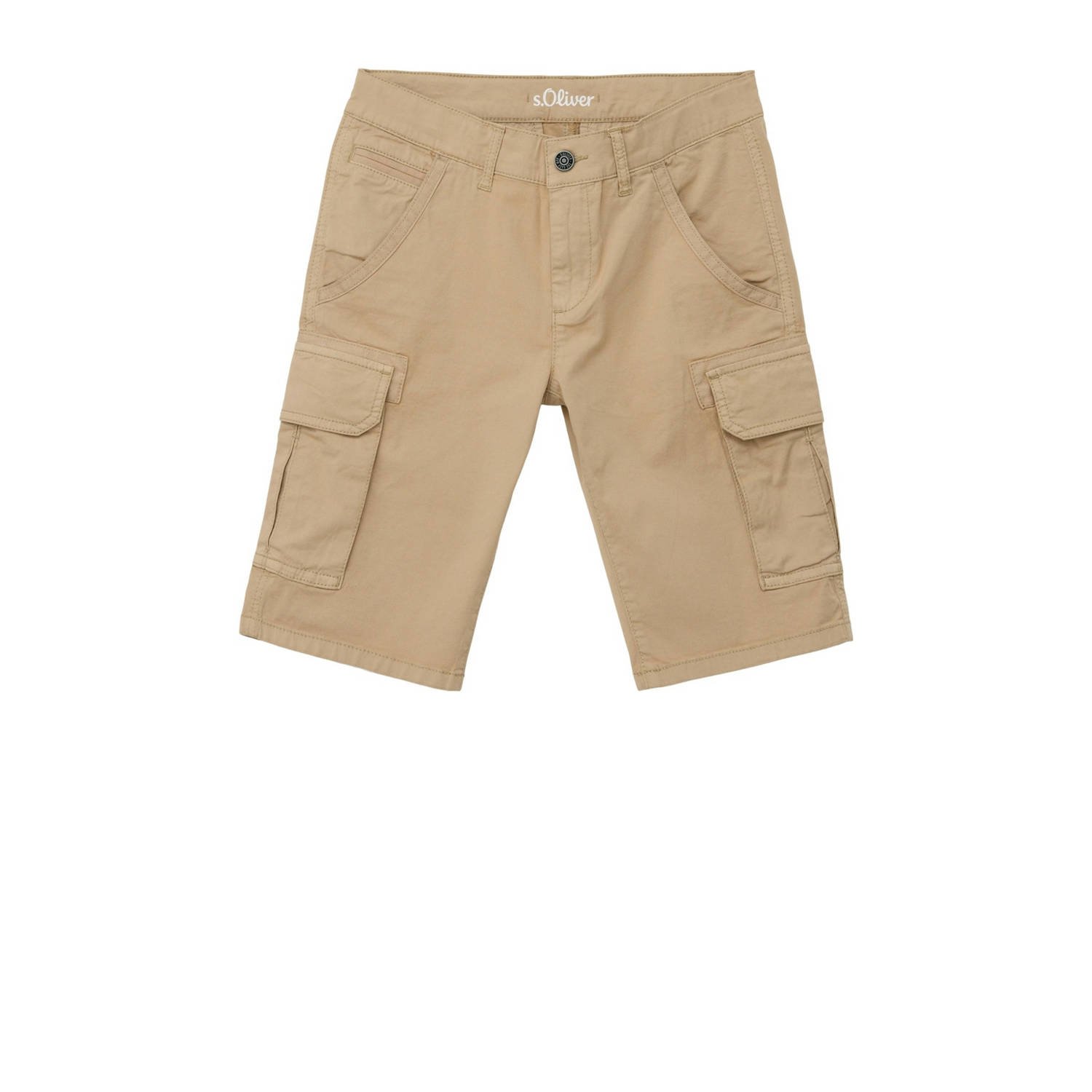 S.Oliver cargo short zand Korte broek Beige Jongens Stretchkatoen Effen 134