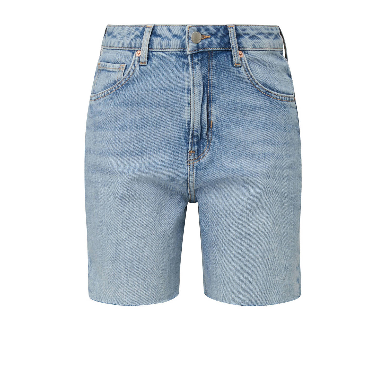 Q S by s.Oliver straight fit denim short light blue denim