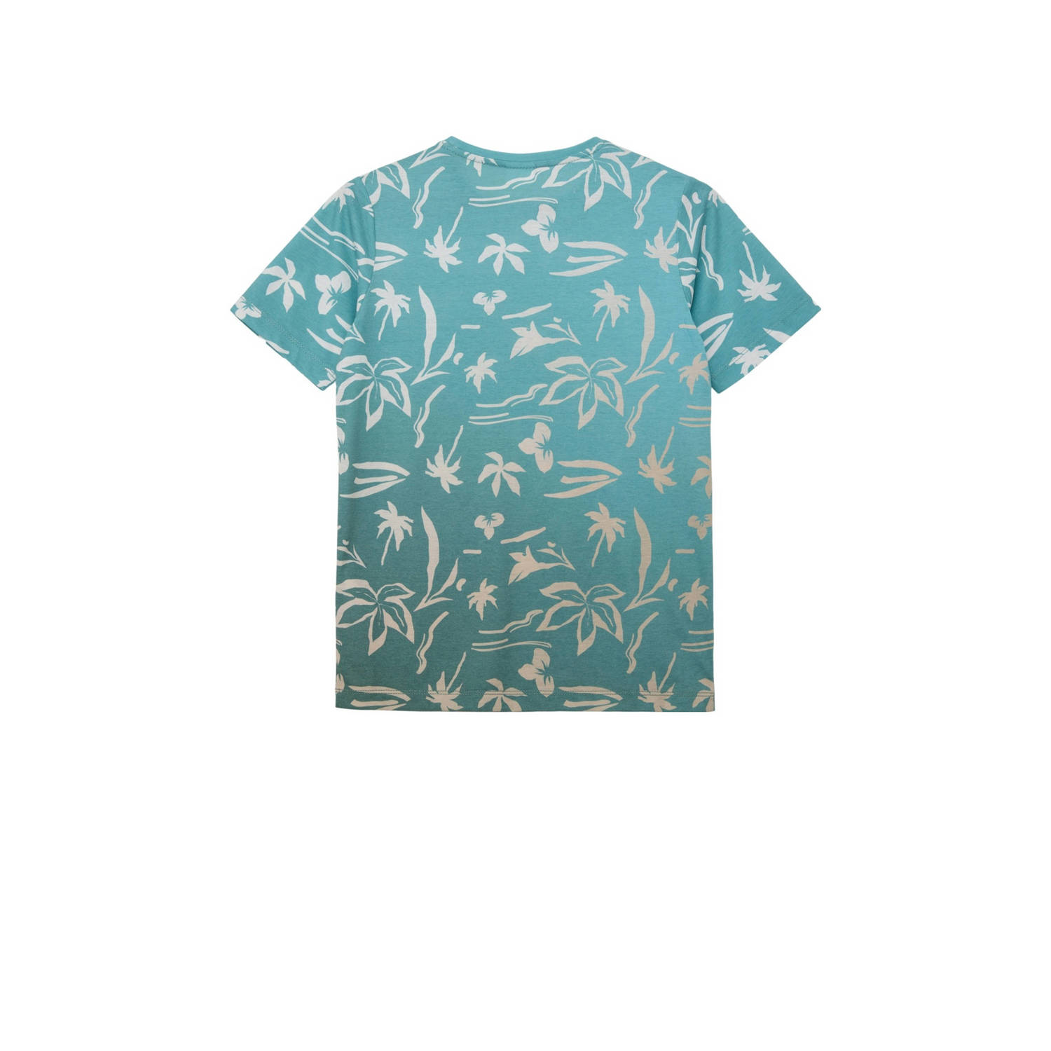 s.Oliver T-shirt met all over print petrol