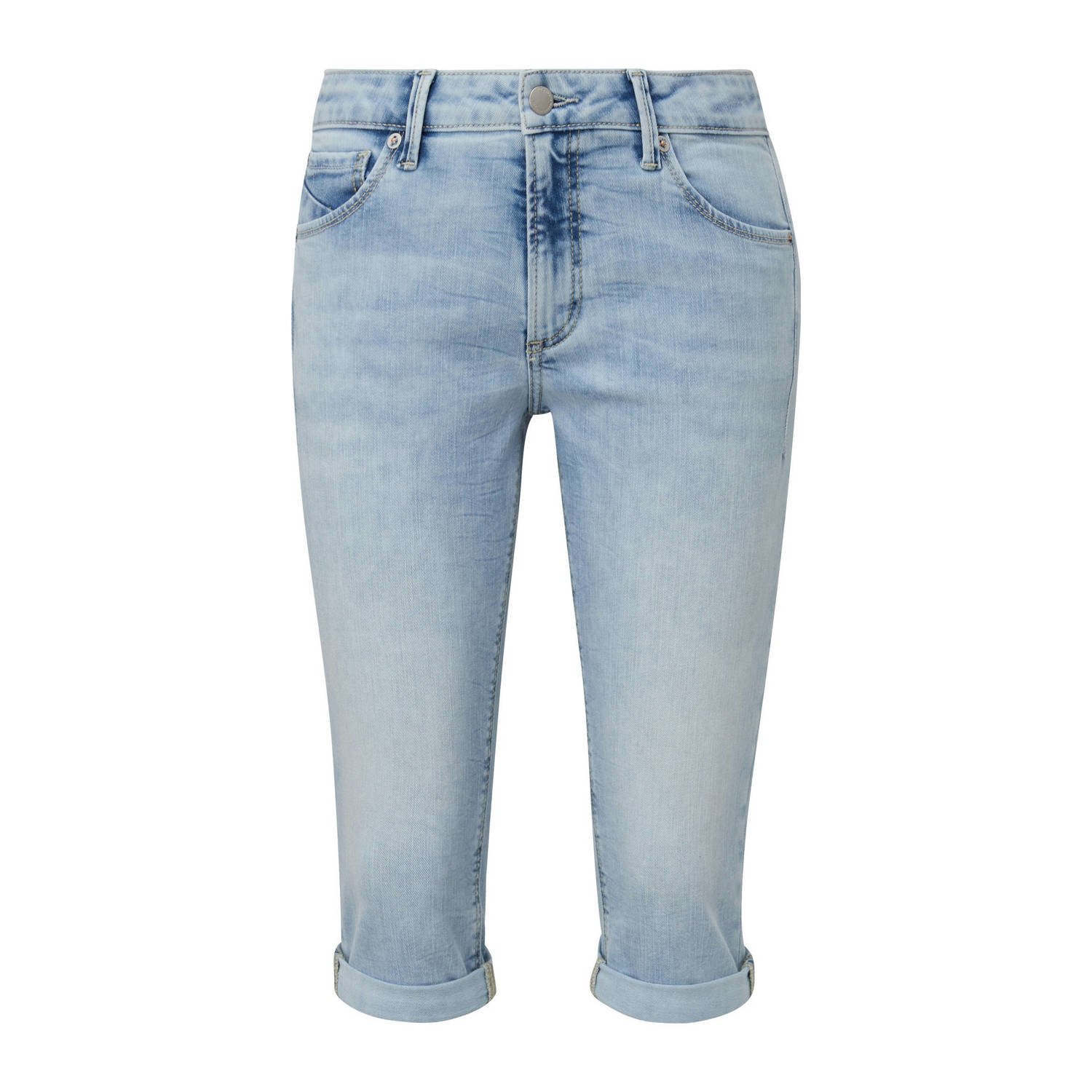 Q S by s.Oliver skinny broek light blue denim