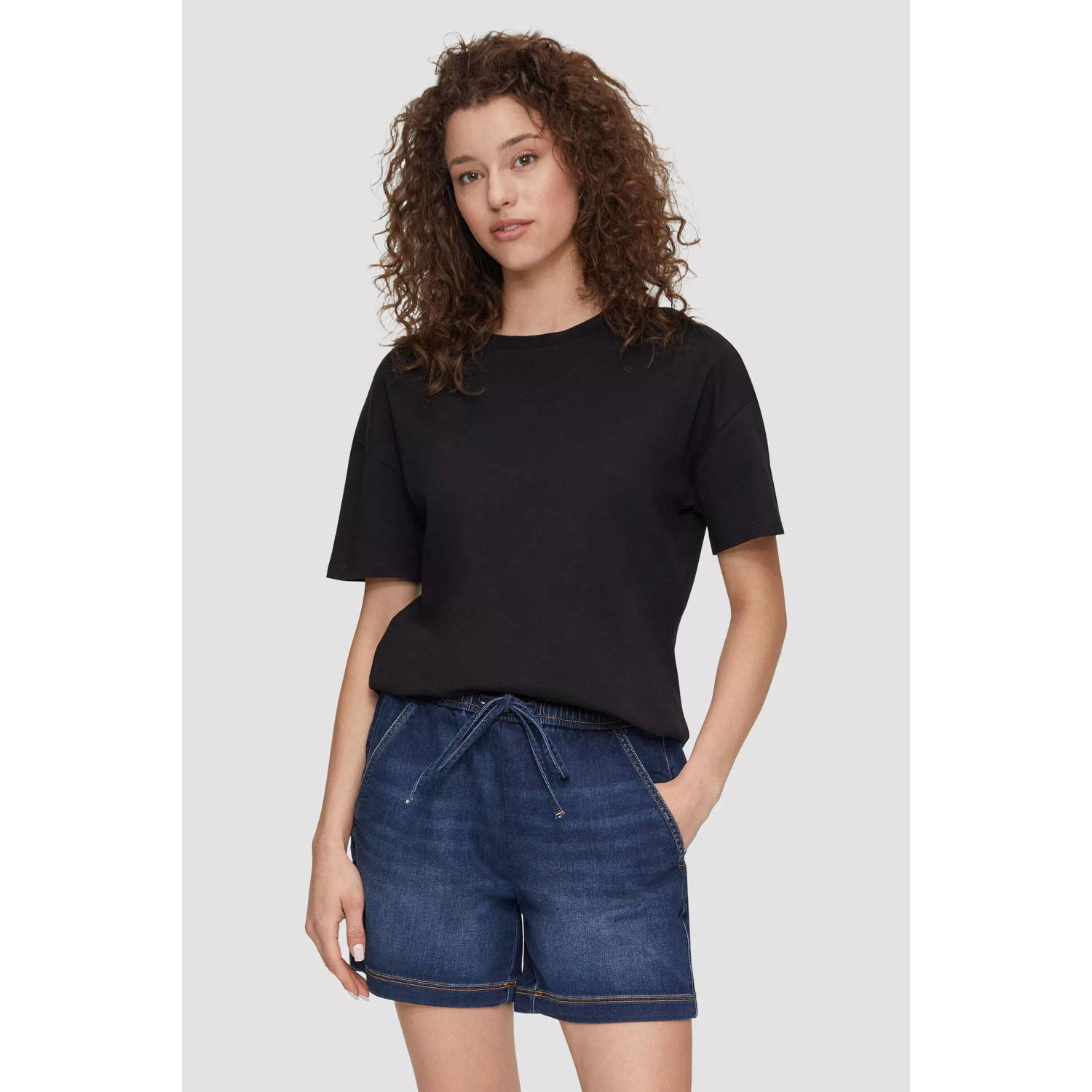 Q S by s.Oliver T-shirt zwart