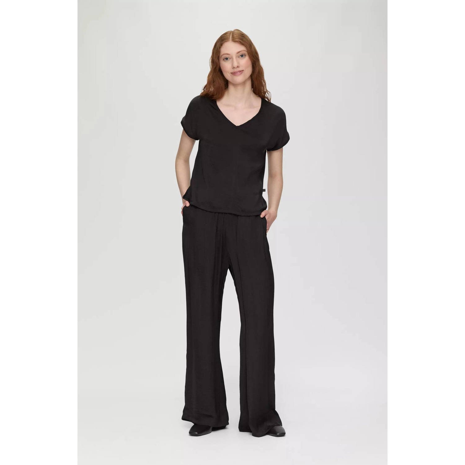 Q S by s.Oliver top zwart