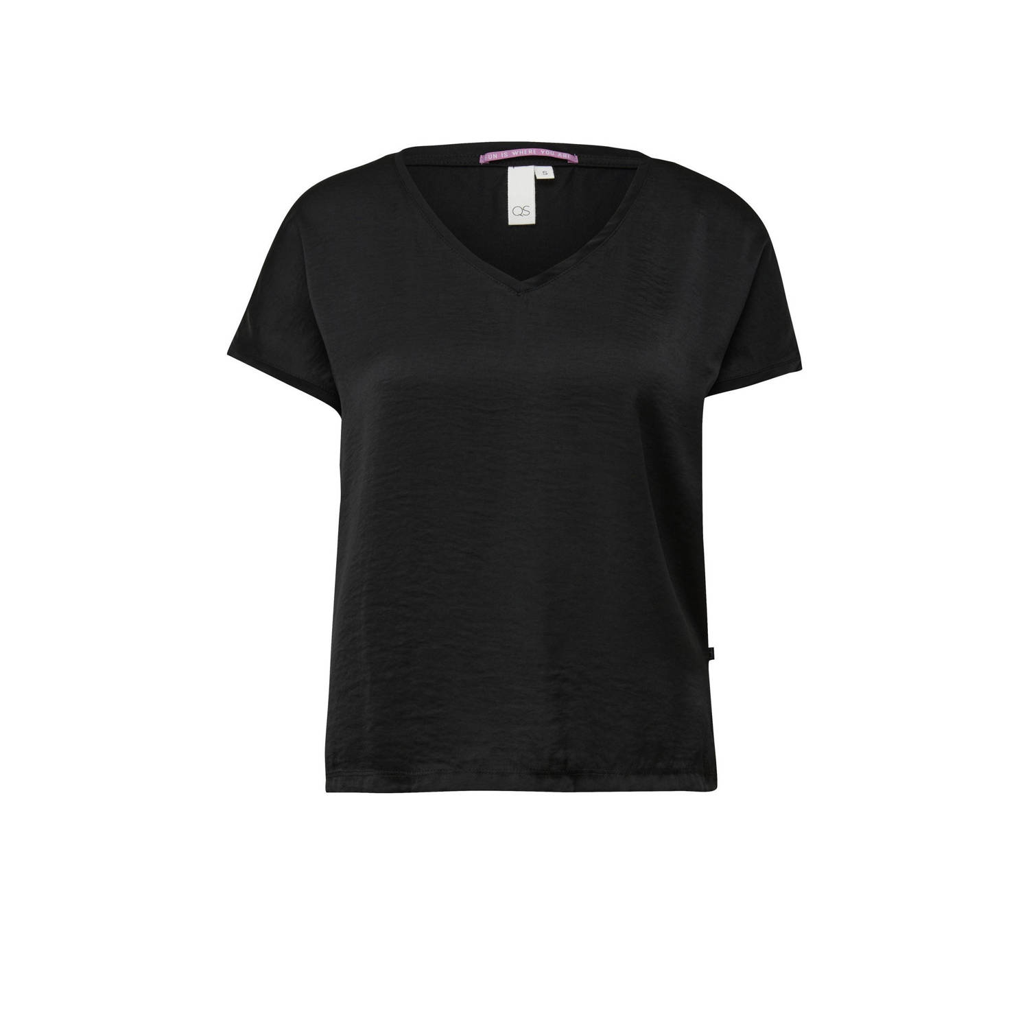 Q S by s.Oliver top zwart