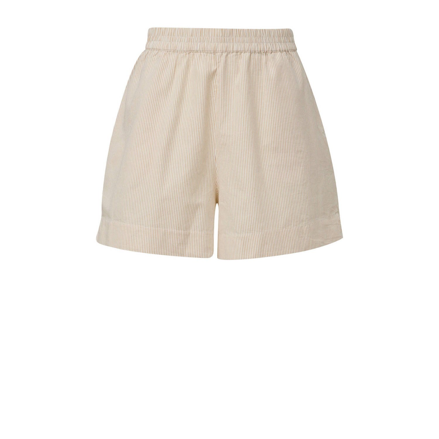 Q S by s.Oliver high waist loose fit short beige