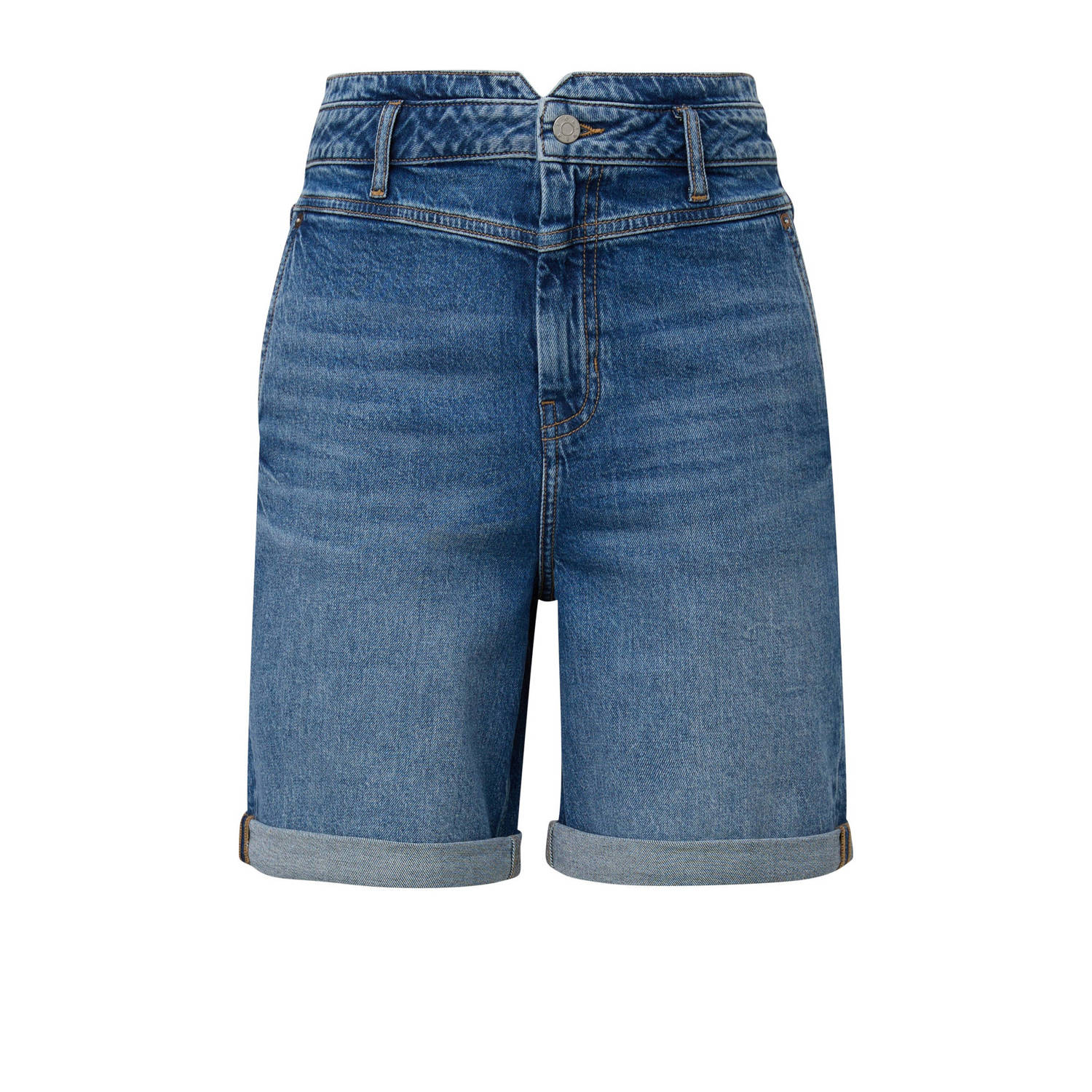 S.Oliver high waist capri jeans dark blue denim