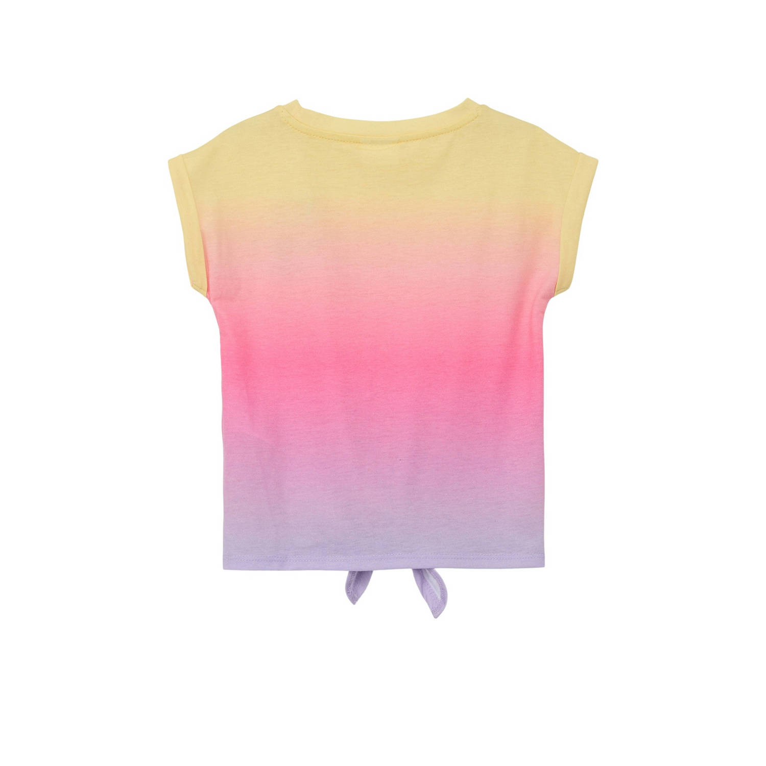 s.Oliver dip-dye T-shirt roze geel lila