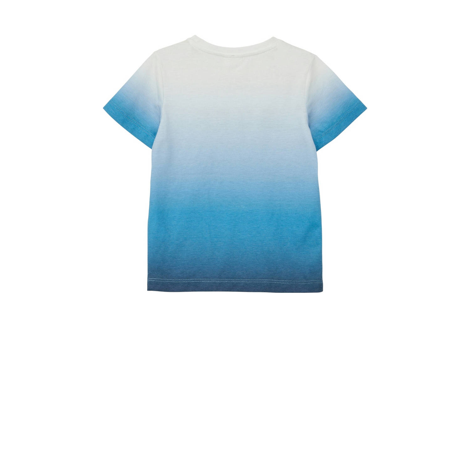 s.Oliver T-shirt met tekst blauw wit