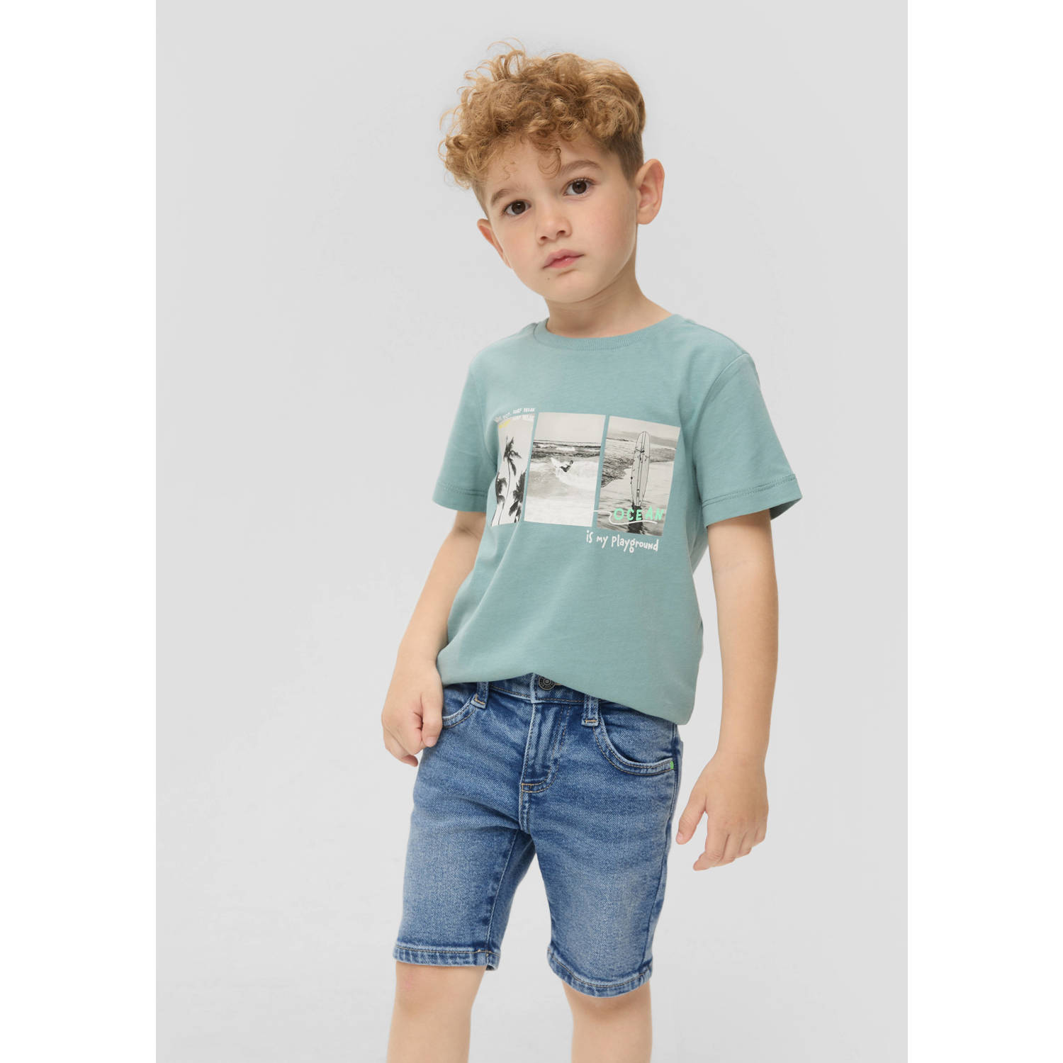 s.Oliver denim short medium blue denim
