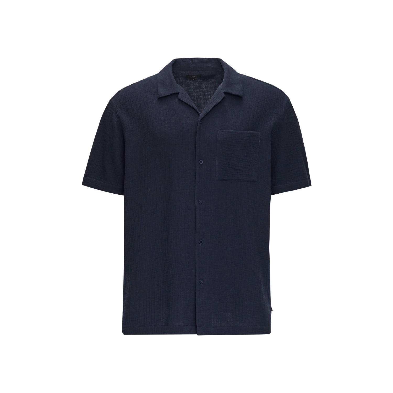Q S by s.Oliver regular fit overhemd donkerblauw
