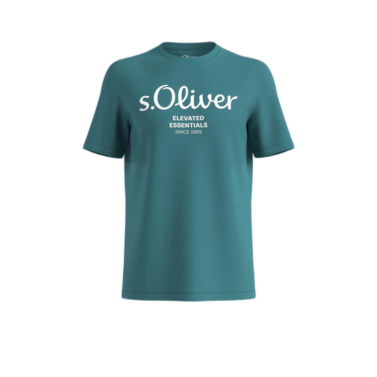 S.Oliver T-shirt met printopdruk petrol