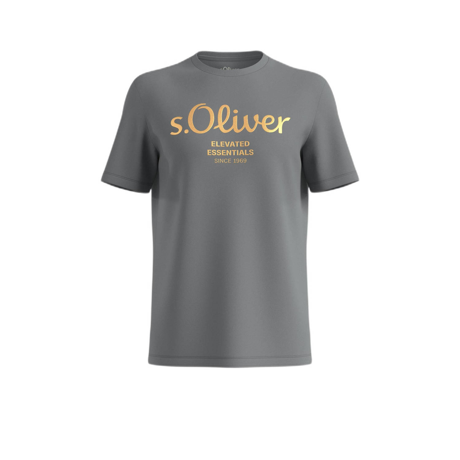 S.Oliver T-shirt met printopdruk grijs