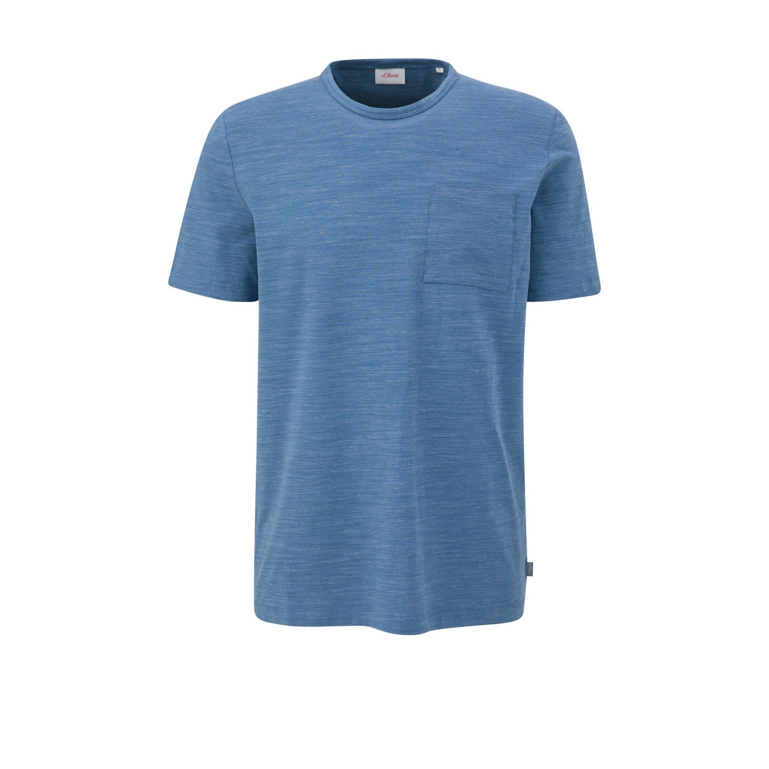 S.Oliver gemêleerd regular fit T-shirt blauw