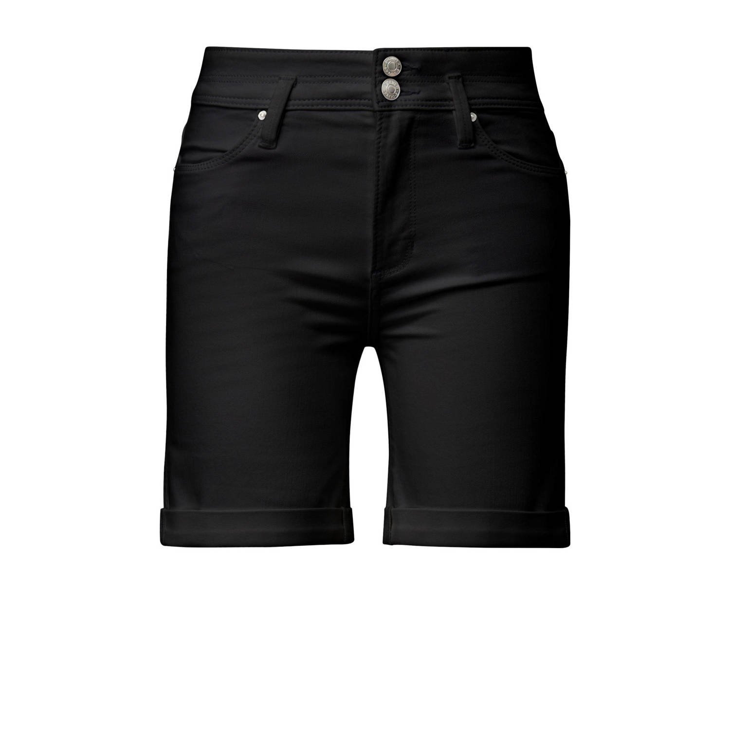 s.Oliver skinny denim short zwart