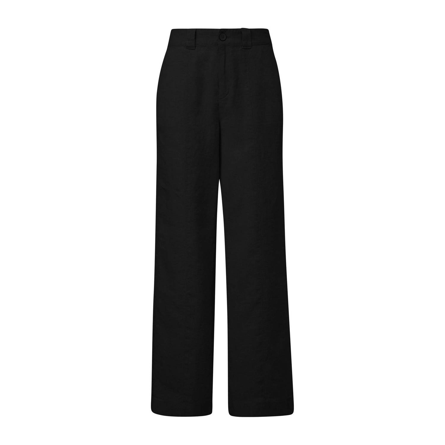 S.Oliver high waist straight fit pantalon zwart