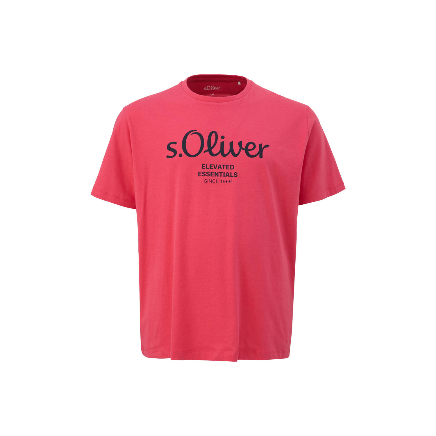 s.Oliver Big Size T-shirt Plus Size met printopdruk rood