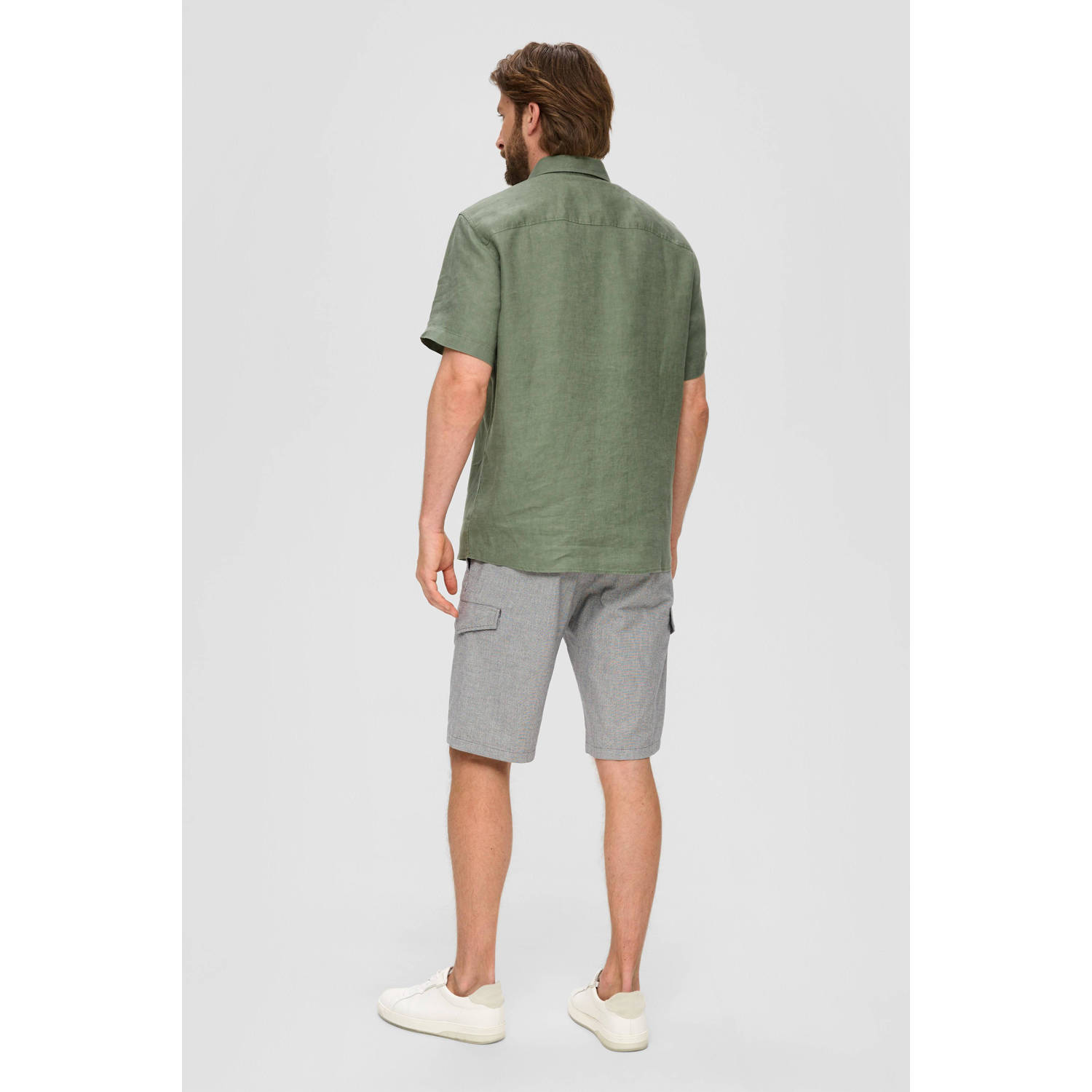 s.Oliver regular fit overhemd groen