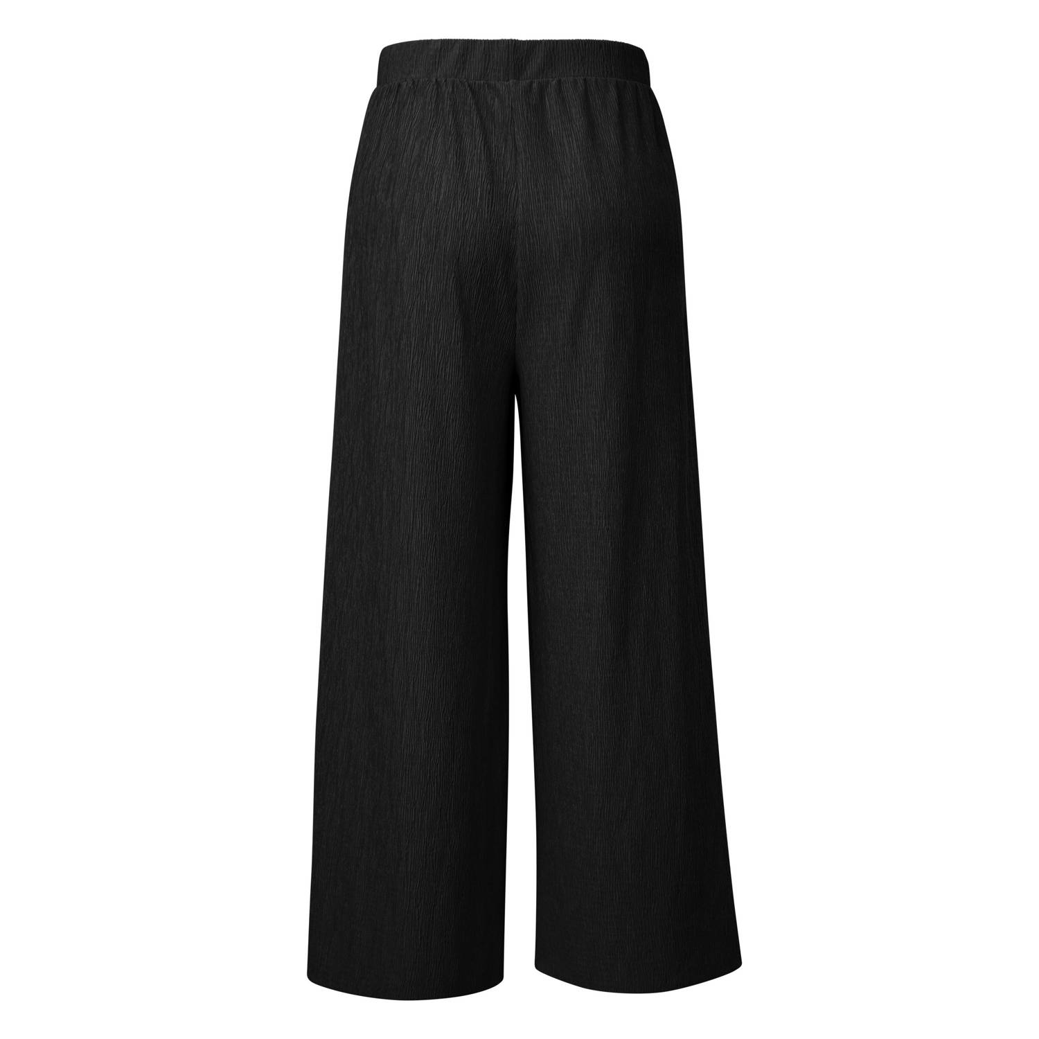 s.Oliver cropped wide leg broek zwart