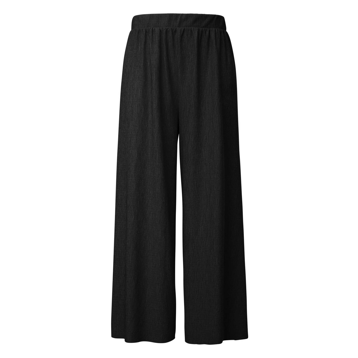 s.Oliver cropped wide leg broek zwart