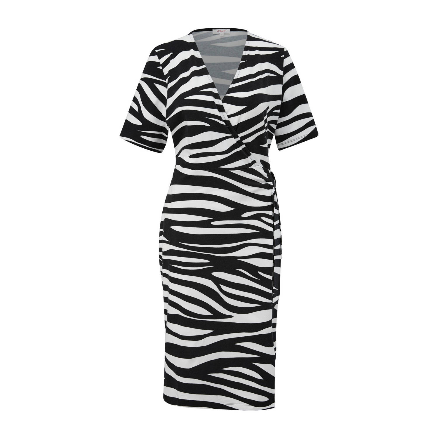 s.Oliver jurk met zebraprint zwart wit