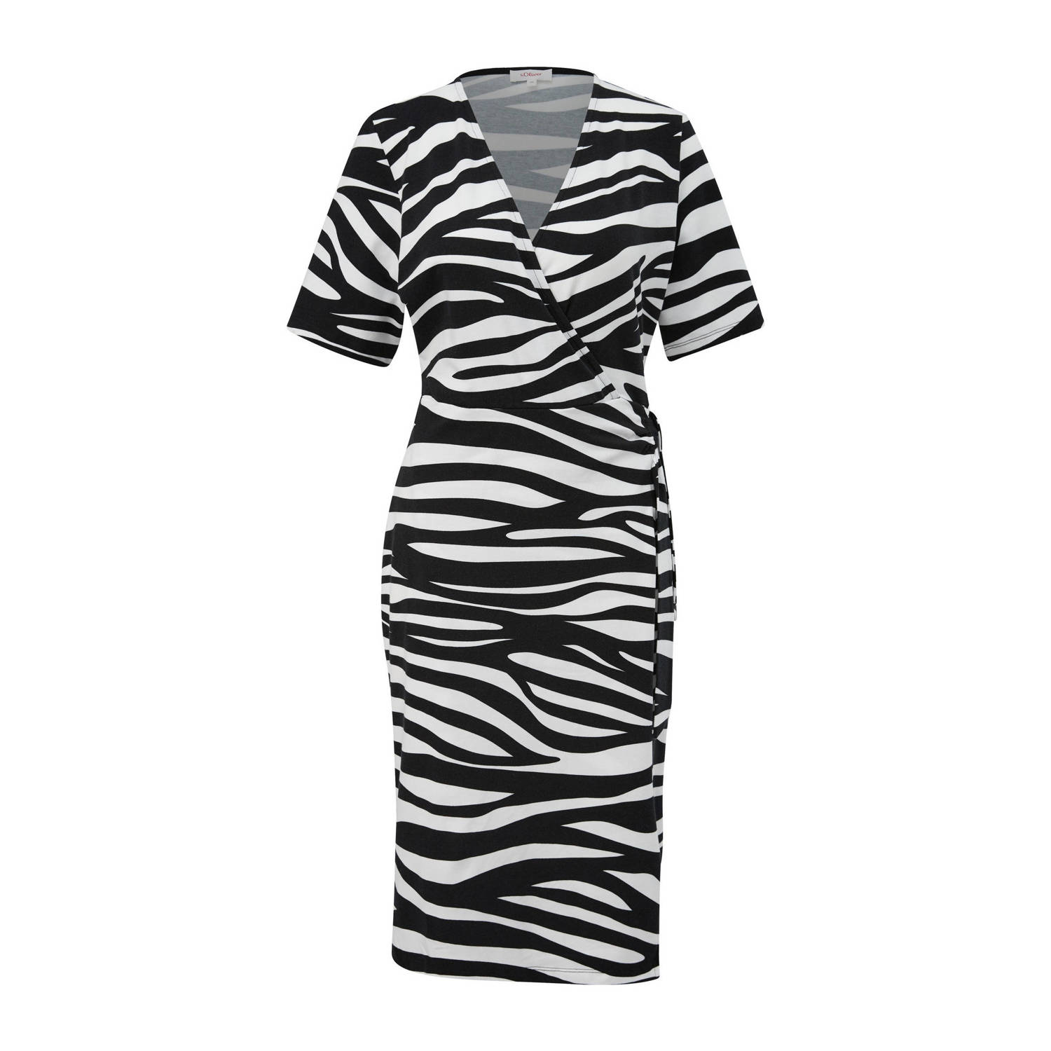S.Oliver jurk met zebraprint zwart wit