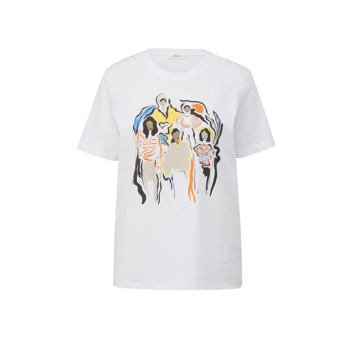 S.Oliver T-shirt met printopdruk wit