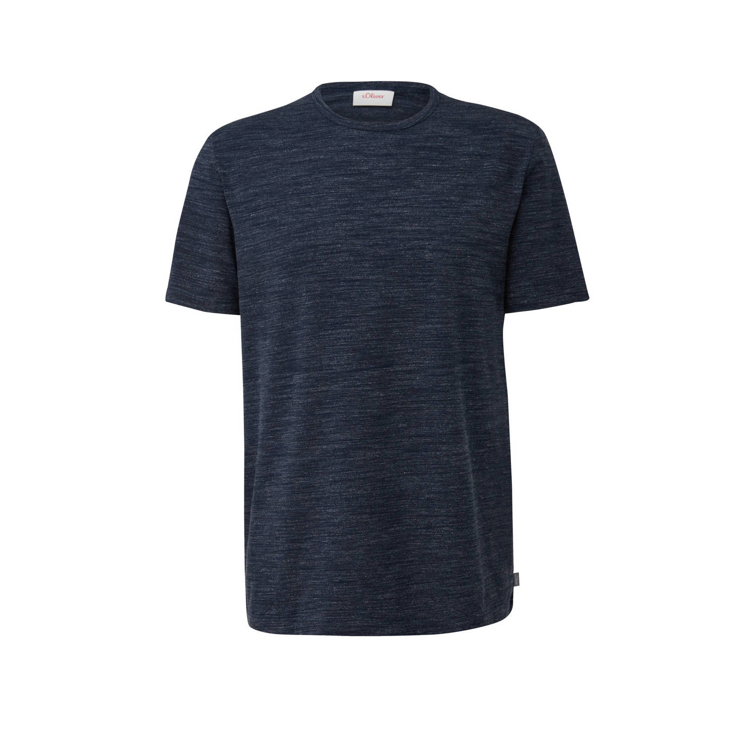 S.Oliver Big Size gemêleerd regular fit T-shirt Plus Size donkerblauw