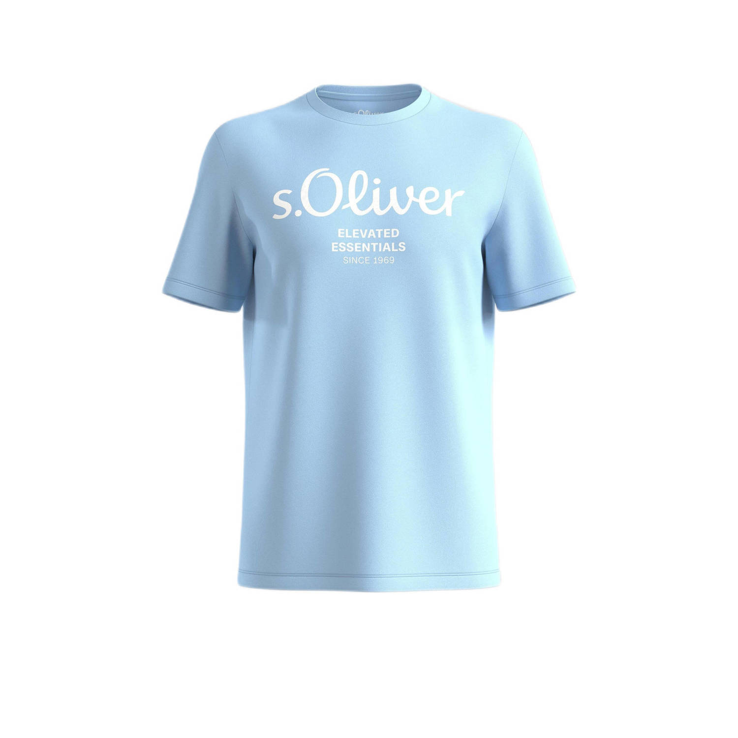 S.Oliver T-shirt met printopdruk lichtblauw