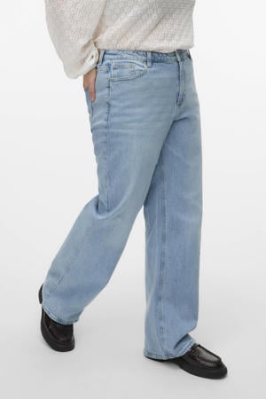 high waist wide leg jeans light blue denim