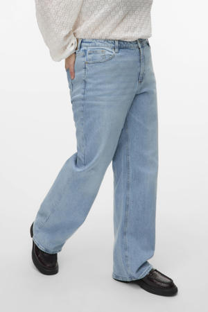 high waist wide leg jeans light blue denim