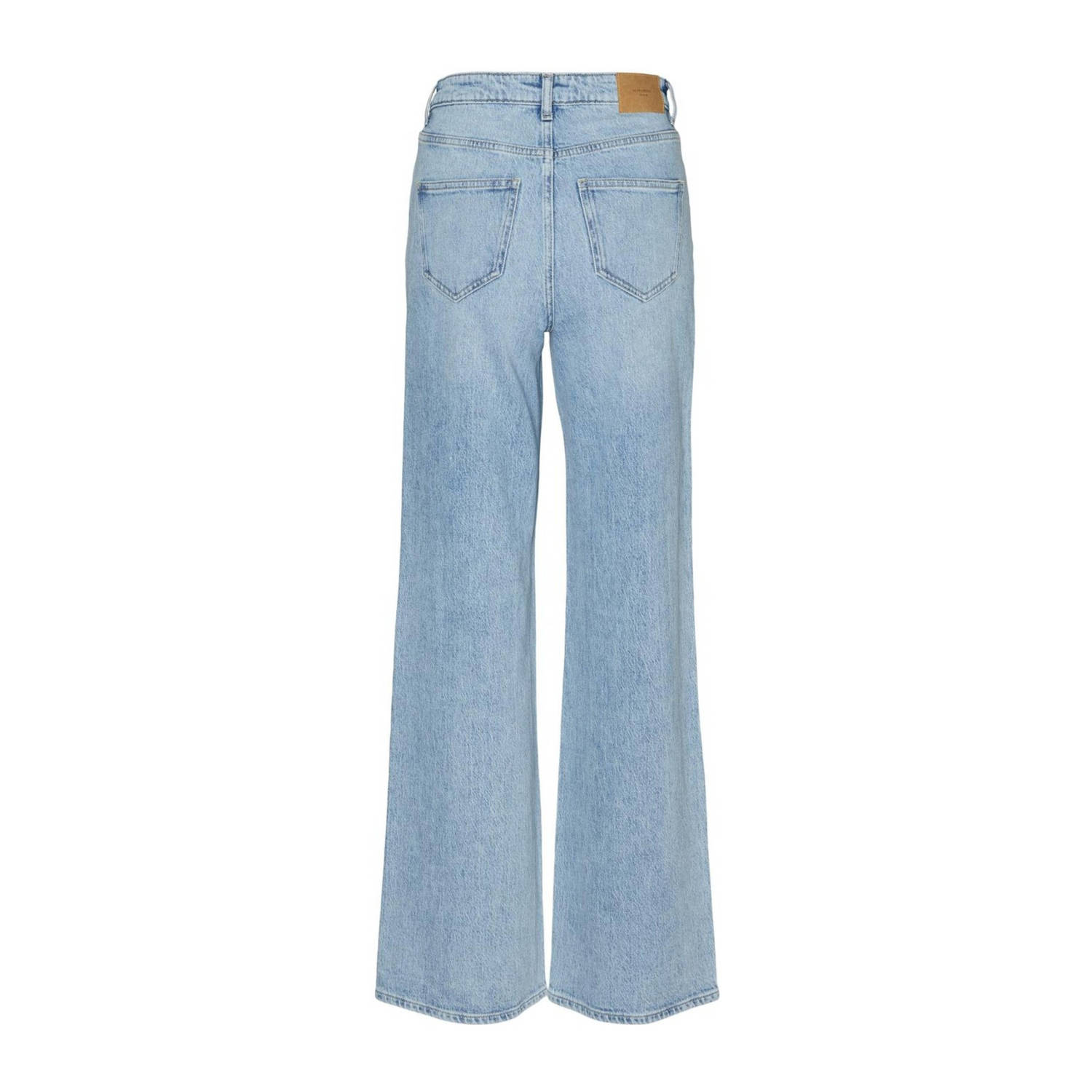 VERO MODA CURVE high waist wide leg jeans light blue denim