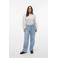 VERO MODA CURVE high waist wide leg jeans light blue denim